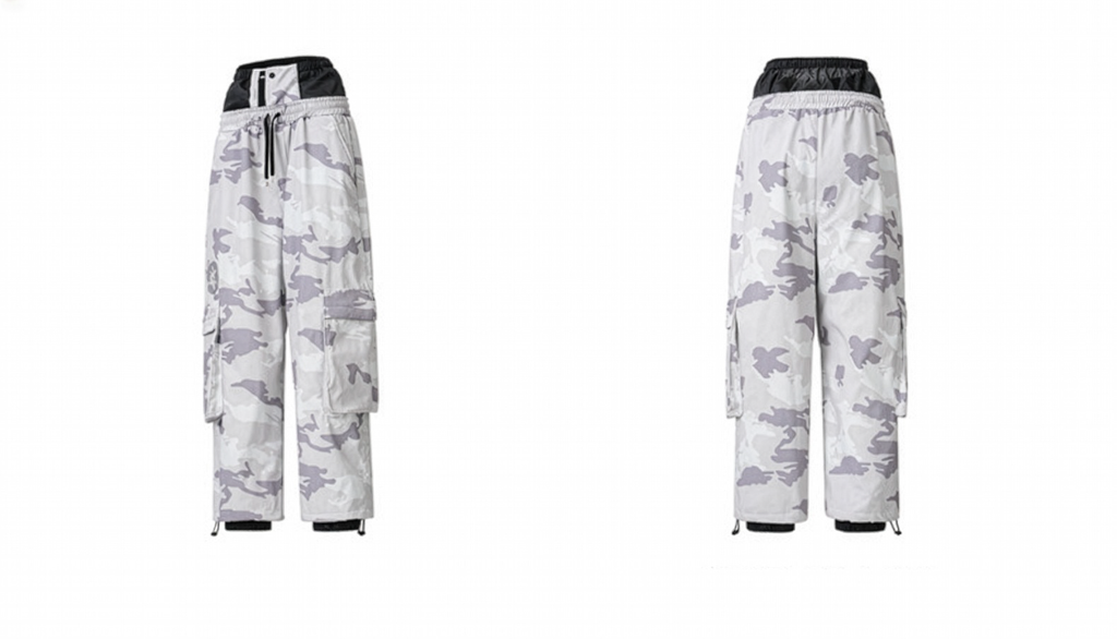 Pantalón Snowboard Cargo Camo Grey Oversize 20K